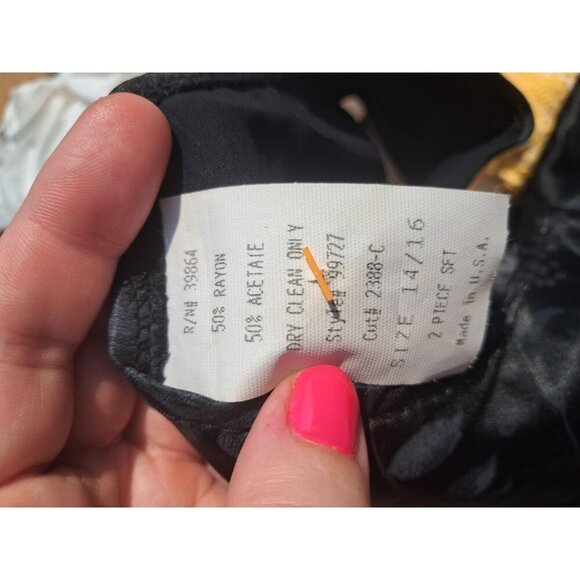 Vintage 100% Silk Black Floral Maxi Slip Dress Size 14 Y2K Boho Fairy 90s 00s - Picture 2 of 3